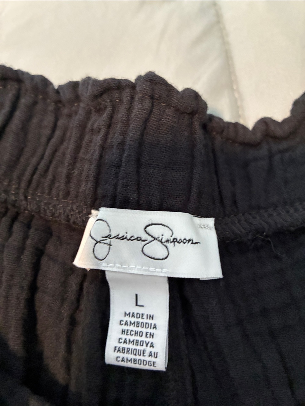 Jessica Simpson Black Elastic Waist Pull-On Pants - Picture 2 of 3